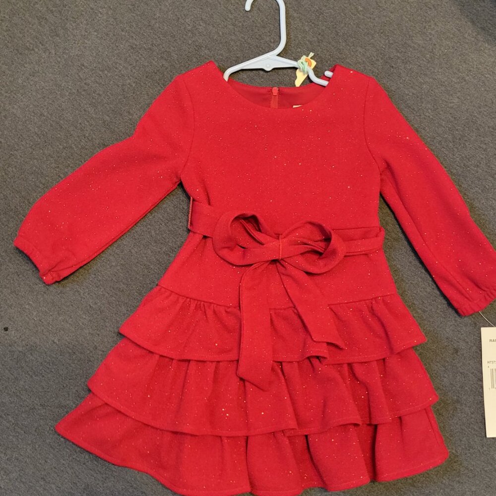 Rare Editions red dress, size 3t, new with tags